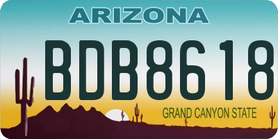 AZ license plate BDB8618