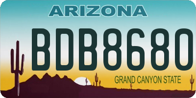 AZ license plate BDB8680