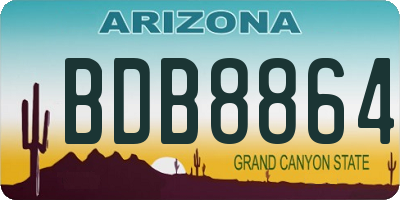 AZ license plate BDB8864