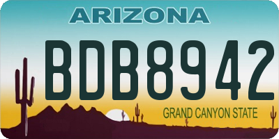 AZ license plate BDB8942