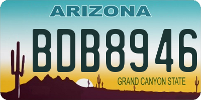 AZ license plate BDB8946