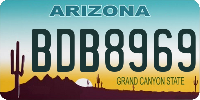 AZ license plate BDB8969