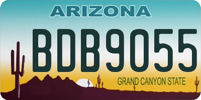 AZ license plate BDB9055