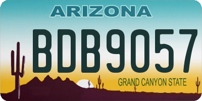 AZ license plate BDB9057