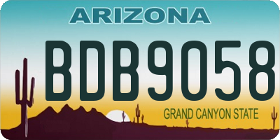 AZ license plate BDB9058