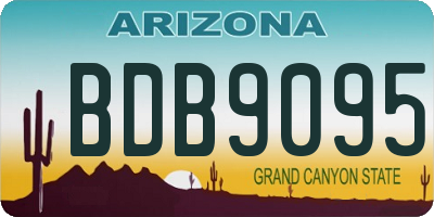 AZ license plate BDB9095