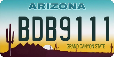 AZ license plate BDB9111