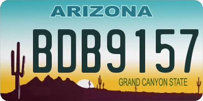 AZ license plate BDB9157