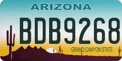 AZ license plate BDB9268