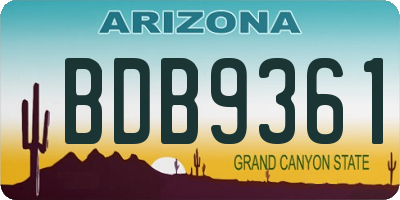 AZ license plate BDB9361