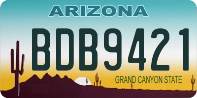 AZ license plate BDB9421