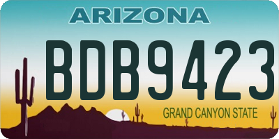 AZ license plate BDB9423