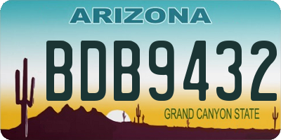 AZ license plate BDB9432