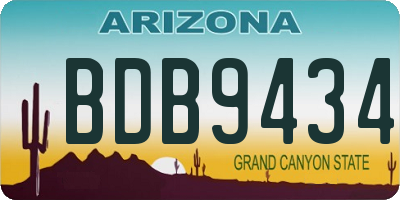 AZ license plate BDB9434