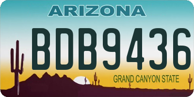 AZ license plate BDB9436