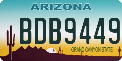 AZ license plate BDB9449