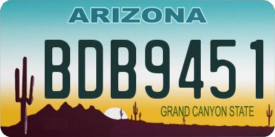 AZ license plate BDB9451