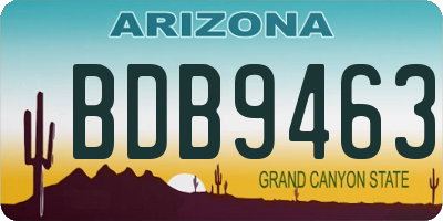 AZ license plate BDB9463