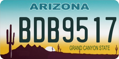 AZ license plate BDB9517