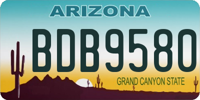 AZ license plate BDB9580