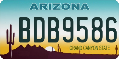 AZ license plate BDB9586