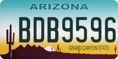 AZ license plate BDB9596