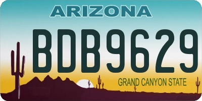 AZ license plate BDB9629