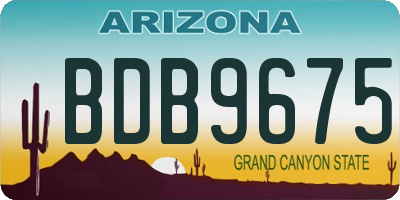 AZ license plate BDB9675