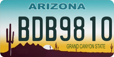 AZ license plate BDB9810