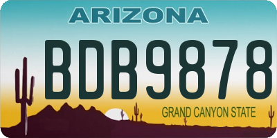 AZ license plate BDB9878