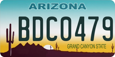 AZ license plate BDC0479