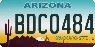 AZ license plate BDC0484