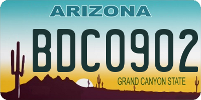 AZ license plate BDC0902