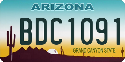 AZ license plate BDC1091