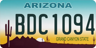 AZ license plate BDC1094