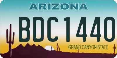 AZ license plate BDC1440