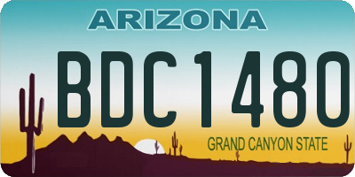 AZ license plate BDC1480