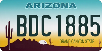 AZ license plate BDC1885