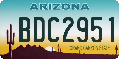 AZ license plate BDC2951