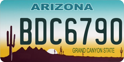 AZ license plate BDC6790