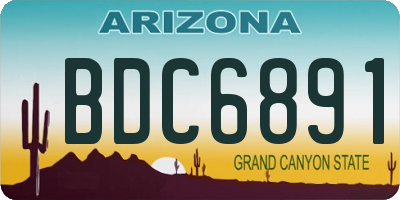 AZ license plate BDC6891