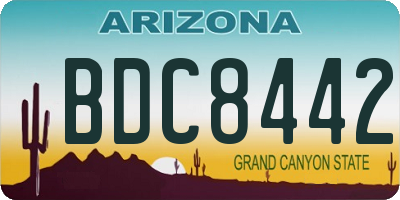 AZ license plate BDC8442