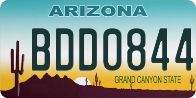 AZ license plate BDD0844