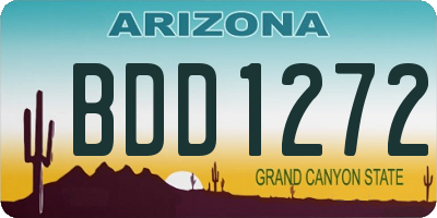 AZ license plate BDD1272