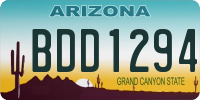 AZ license plate BDD1294