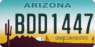 AZ license plate BDD1447