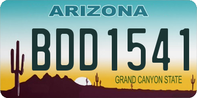 AZ license plate BDD1541