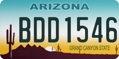 AZ license plate BDD1546