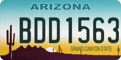AZ license plate BDD1563