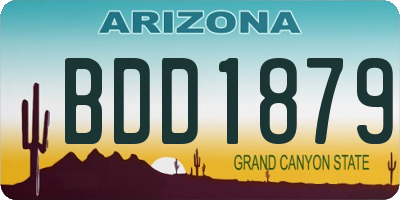 AZ license plate BDD1879